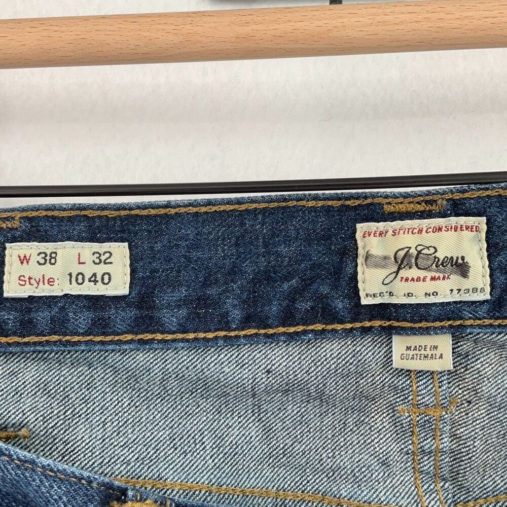 J. Crew Blue Denim 1040 Athletic Tapered Leg Jeans Size 38x32 - Picture 2 of 12